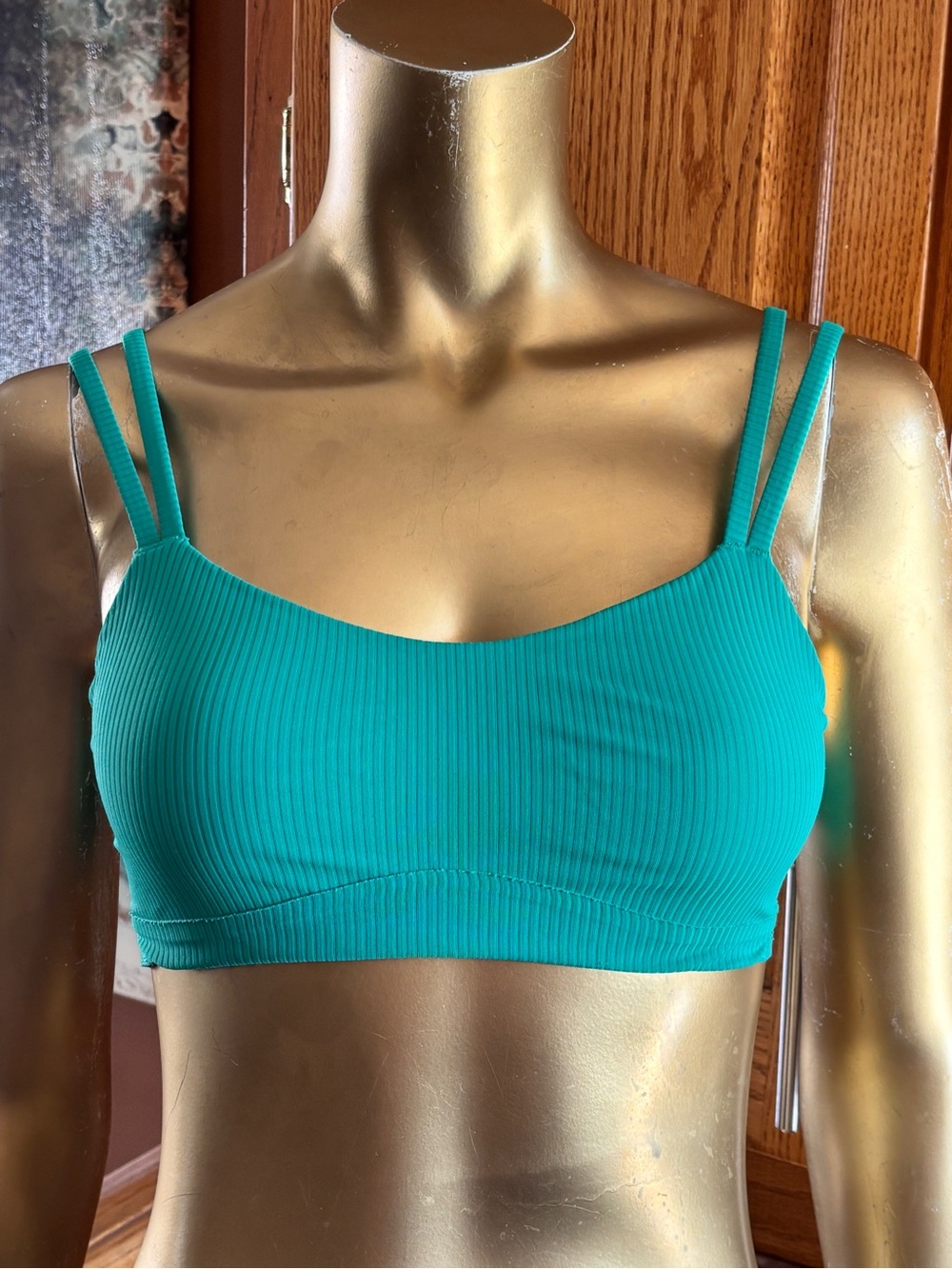 lululemon athletica Ribbed Double-Strap Bralette - Teal Green